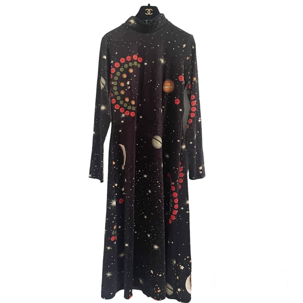 Velvet dress size M, new, Kate by Laltramoda, Italian. Space themed